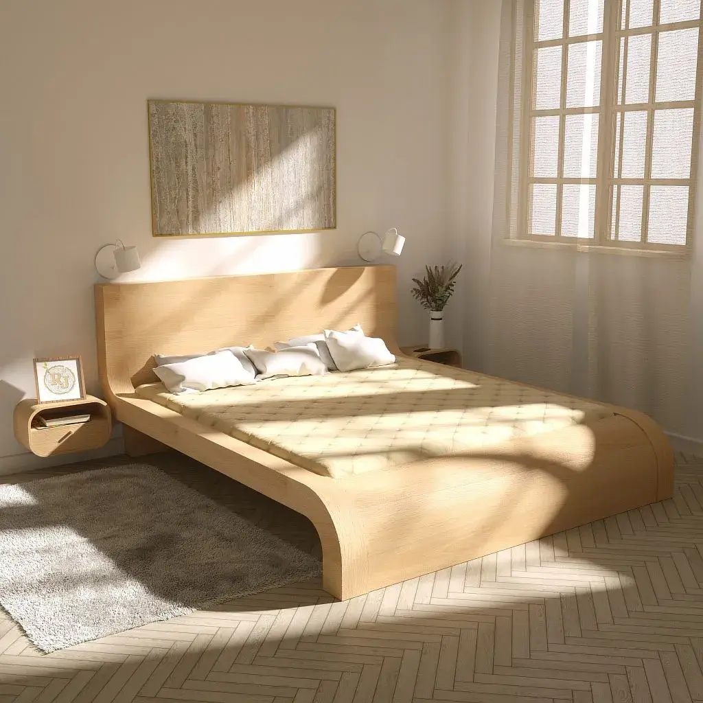 Solid Beech Bed - Unigue Design